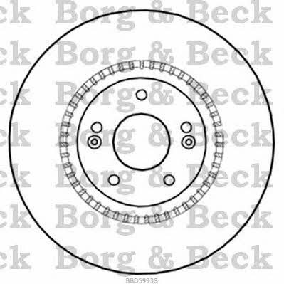 Borg & beck BBD5993S Тормозной диск передний вентилируемый BBD5993S: Отличная цена - Купить в Польше на 2407.PL!