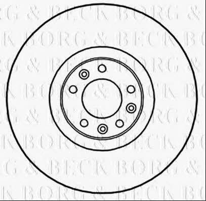 Borg & beck BBD6043S Front brake disc ventilated BBD6043S: Buy near me in Poland at 2407.PL - Good price!