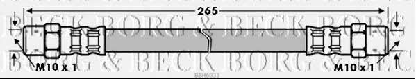 Borg & beck BBH6033 Тормозной шланг BBH6033: Отличная цена - Купить в Польше на 2407.PL!