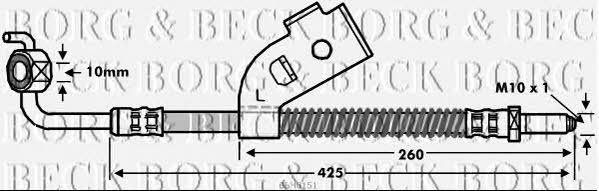 Borg & beck BBH6151 Brake Hose BBH6151: Buy near me in Poland at 2407.PL - Good price!