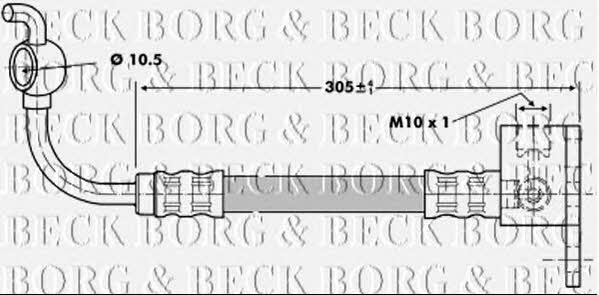 Borg & beck BBH6809 Гальмівний шланг BBH6809: Приваблива ціна - Купити у Польщі на 2407.PL!