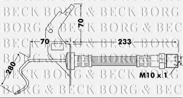Borg & beck BBH7119 Гальмівний шланг BBH7119: Приваблива ціна - Купити у Польщі на 2407.PL!