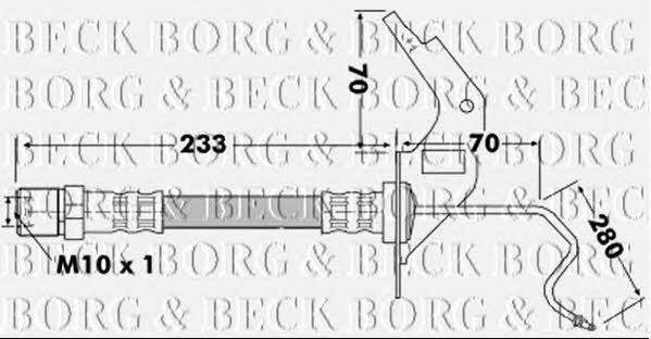 Borg & beck BBH7120 Гальмівний шланг BBH7120: Приваблива ціна - Купити у Польщі на 2407.PL!
