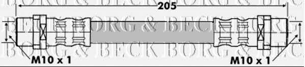 Borg & beck BBH6634 Гальмівний шланг BBH6634: Приваблива ціна - Купити у Польщі на 2407.PL!