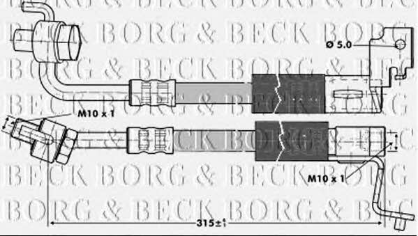 Borg & beck BBH6693 Гальмівний шланг BBH6693: Приваблива ціна - Купити у Польщі на 2407.PL!