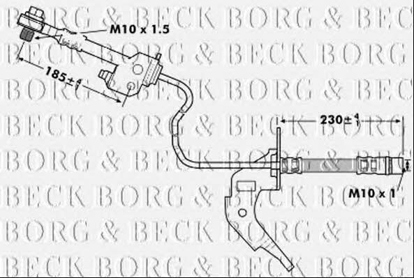 Borg & beck BBH7122 Brake Hose BBH7122: Buy near me in Poland at 2407.PL - Good price!