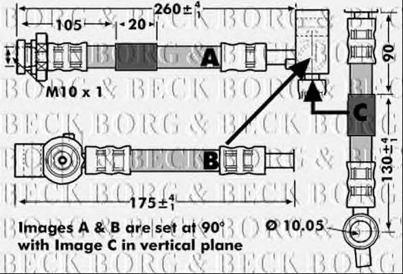 Borg & beck BBH7148 Гальмівний шланг BBH7148: Приваблива ціна - Купити у Польщі на 2407.PL!