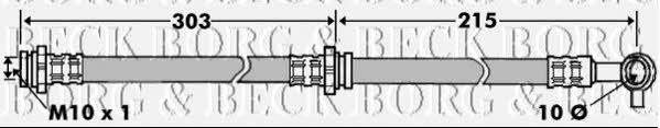 Borg & beck BBH7158 Brake Hose BBH7158: Buy near me in Poland at 2407.PL - Good price!