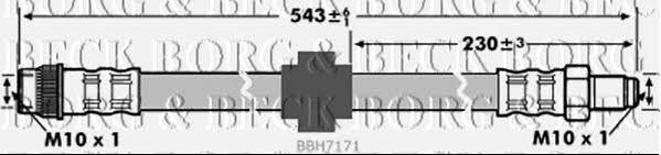 Borg & beck BBH7171 Тормозной шланг BBH7171: Отличная цена - Купить в Польше на 2407.PL!