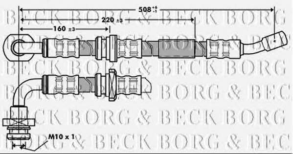 Borg & beck BBH7211 Гальмівний шланг BBH7211: Приваблива ціна - Купити у Польщі на 2407.PL!