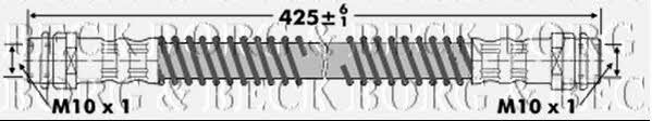Borg & beck BBH7301 Гальмівний шланг BBH7301: Приваблива ціна - Купити у Польщі на 2407.PL!