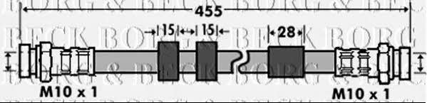 Borg & beck BBH7432 Гальмівний шланг BBH7432: Приваблива ціна - Купити у Польщі на 2407.PL!