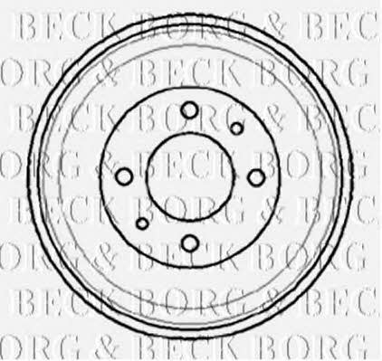 Borg & beck BBR7009 Rear brake drum BBR7009: Buy near me in Poland at 2407.PL - Good price!