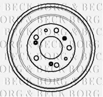 Borg & beck BBR7011 Rear brake drum BBR7011: Buy near me in Poland at 2407.PL - Good price!
