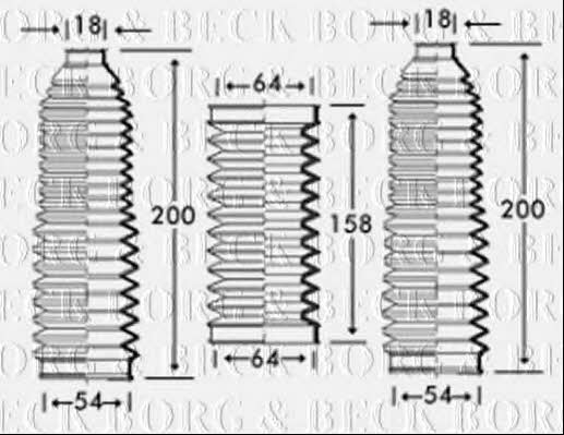 Borg & beck BSG3221 Steering rod boot BSG3221: Buy near me in Poland at 2407.PL - Good price!