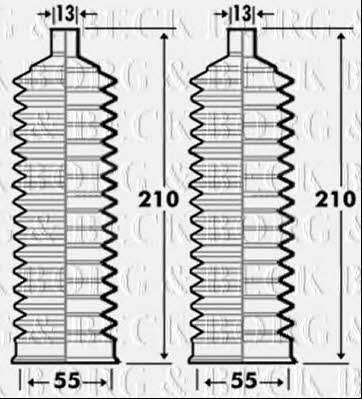 Borg & beck BSG3293 Steering rod boot BSG3293: Buy near me in Poland at 2407.PL - Good price!