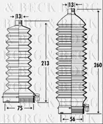 Borg & beck BSG3321 Steering rod boot BSG3321: Buy near me in Poland at 2407.PL - Good price!