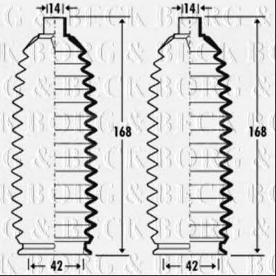 Borg & beck BSG3344 Steering rod boot BSG3344: Buy near me in Poland at 2407.PL - Good price!