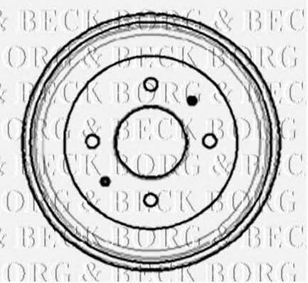 Borg & beck BBR7025 Rear brake drum BBR7025: Buy near me in Poland at 2407.PL - Good price!