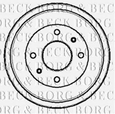 Borg & beck BBR7028 Rear brake drum BBR7028: Buy near me in Poland at 2407.PL - Good price!