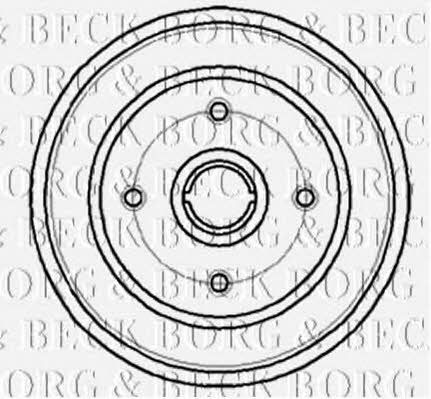Borg & beck BBR7044 Rear brake drum BBR7044: Buy near me at 2407.PL in Poland at an Affordable price!