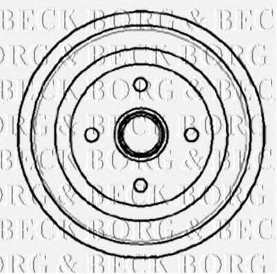 Borg & beck BBR7046 Rear brake drum BBR7046: Buy near me in Poland at 2407.PL - Good price!