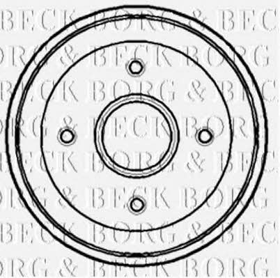 Borg & beck BBR7080 Rear brake drum BBR7080: Buy near me in Poland at 2407.PL - Good price!