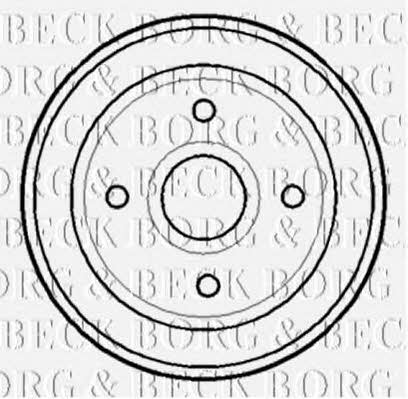 Borg & beck BBR7115 Rear brake drum BBR7115: Buy near me in Poland at 2407.PL - Good price!