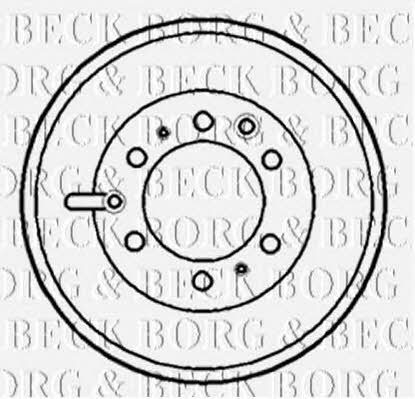 Borg & beck BBR7126 Rear brake drum BBR7126: Buy near me in Poland at 2407.PL - Good price!