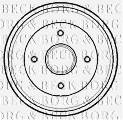 Borg & beck BBR7138 Rear brake drum BBR7138: Buy near me in Poland at 2407.PL - Good price!