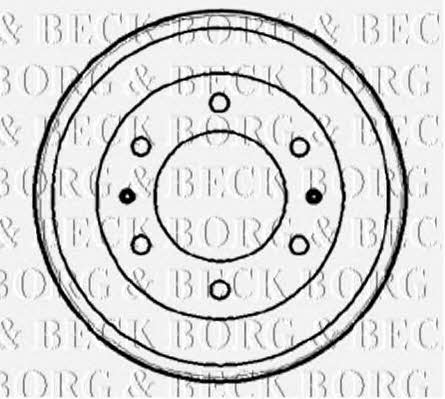 Borg & beck BBR7163 Rear brake drum BBR7163: Buy near me in Poland at 2407.PL - Good price!