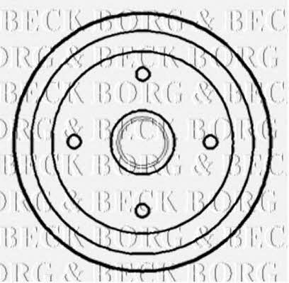 Borg & beck BBR7176 Rear brake drum BBR7176: Buy near me in Poland at 2407.PL - Good price!