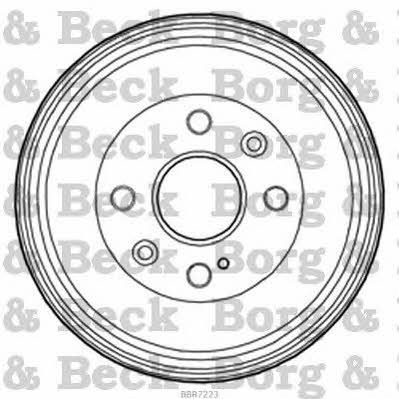 Borg & beck BBR7223 Rear brake drum BBR7223: Buy near me in Poland at 2407.PL - Good price!