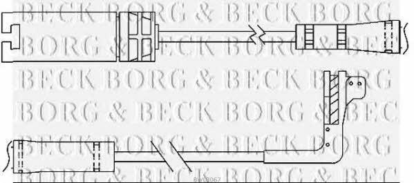 Borg & beck BWL3067 Warning contact, brake pad wear BWL3067: Buy near me in Poland at 2407.PL - Good price!