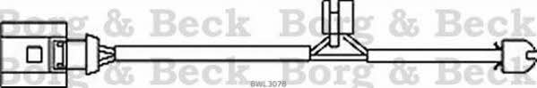 Borg & beck BWL3078 Warning contact, brake pad wear BWL3078: Buy near me in Poland at 2407.PL - Good price!
