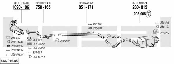  066.016.85 Exhaust system 06601685: Buy near me in Poland at 2407.PL - Good price!