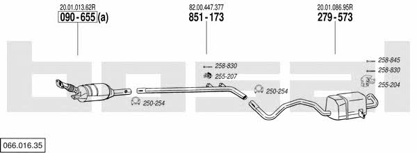  066.016.35 Exhaust system 06601635: Buy near me in Poland at 2407.PL - Good price!