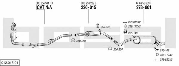  012.015.01 Exhaust system 01201501: Buy near me in Poland at 2407.PL - Good price!