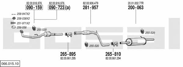  066.015.10 Система выпуска отработаных газов 06601510: Отличная цена - Купить в Польше на 2407.PL!