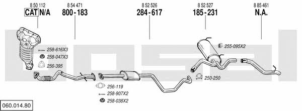  060.014.80 Exhaust system 06001480: Buy near me in Poland at 2407.PL - Good price!