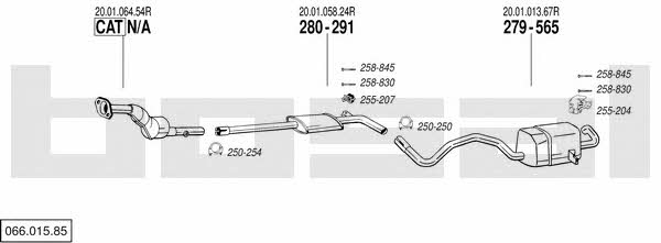  066.015.85 Exhaust system 06601585: Buy near me in Poland at 2407.PL - Good price!