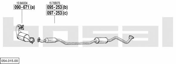  054.015.00 Exhaust system 05401500: Buy near me in Poland at 2407.PL - Good price!