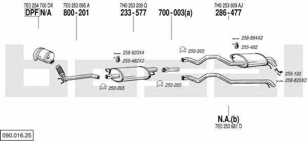  090.016.25 Exhaust system 09001625: Buy near me in Poland at 2407.PL - Good price!