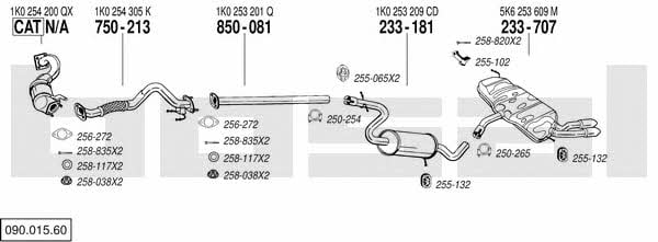  090.015.60 Abgasanlage 09001560: Kaufen Sie zu einem guten Preis in Polen bei 2407.PL!