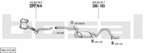  090.015.90 Exhaust system 09001590: Buy near me in Poland at 2407.PL - Good price!