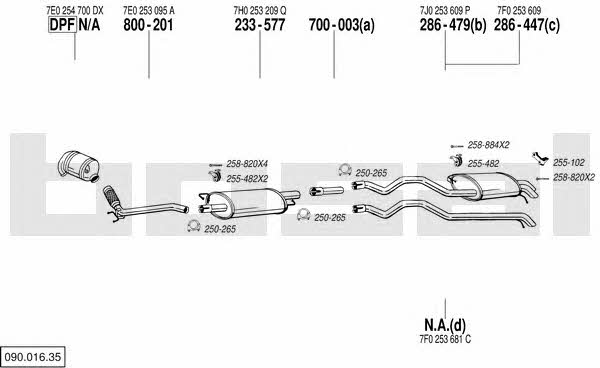  090.016.35 Exhaust system 09001635: Buy near me in Poland at 2407.PL - Good price!