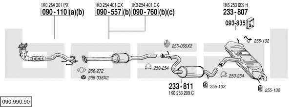  090.990.90 Exhaust system 09099090: Buy near me in Poland at 2407.PL - Good price!