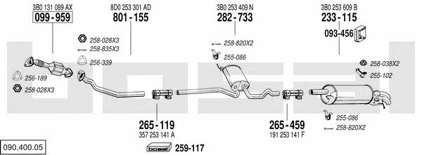  090.400.05 Abgasanlage 09040005: Kaufen Sie zu einem guten Preis in Polen bei 2407.PL!