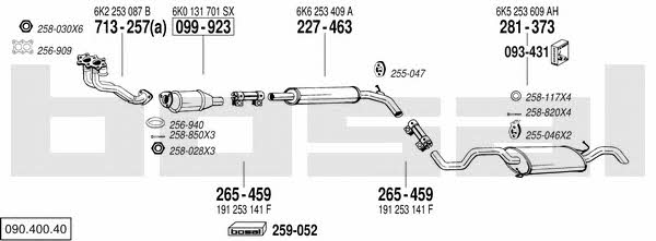  090.400.40 Exhaust system 09040040: Buy near me in Poland at 2407.PL - Good price!