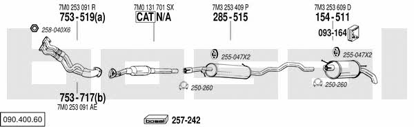  090.400.60 Система випуску відпрацьованих газів 09040060: Приваблива ціна - Купити у Польщі на 2407.PL!